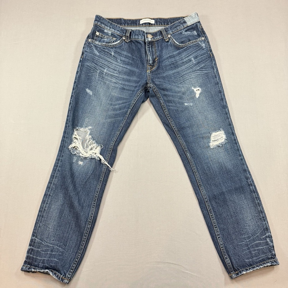 Zara Woman Premium Denim Collection Distressed Jeans - Size 4 US Skinny